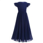 Juniors chiffon ruffle dress-navy-blue (2)