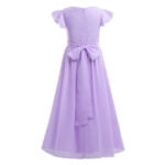 Juniors chiffon ruffle dress-purple (1)