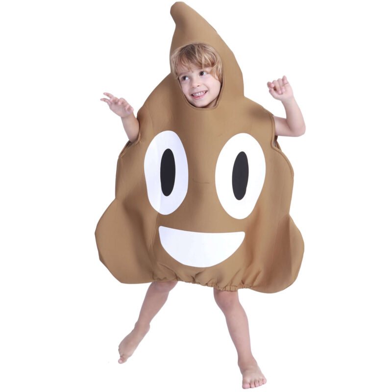 Kids funny poop emoji costume (5)