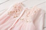 Lace and tulle dress for baby girl-pink (4)
