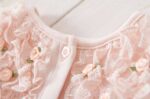 Lace and tulle dress for baby girl-pink (5)