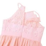 Lace chiffon flower girl dress-pink (5)