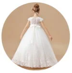 Lace top flower girl dress-ivory (7)
