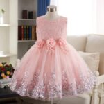 Lace tulle girl party dress-light-pink (1)