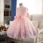 Lace tulle girl party dress-light-pink (2)