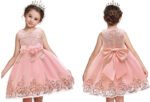 Lace tulle girl party dress-light-pink (4)