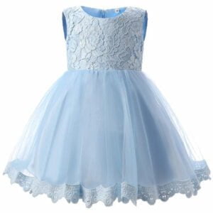 Lace baby princess dresses - Blue