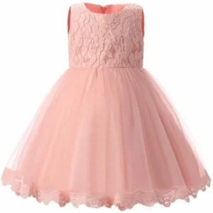 Lace baby princess dresses - Pink