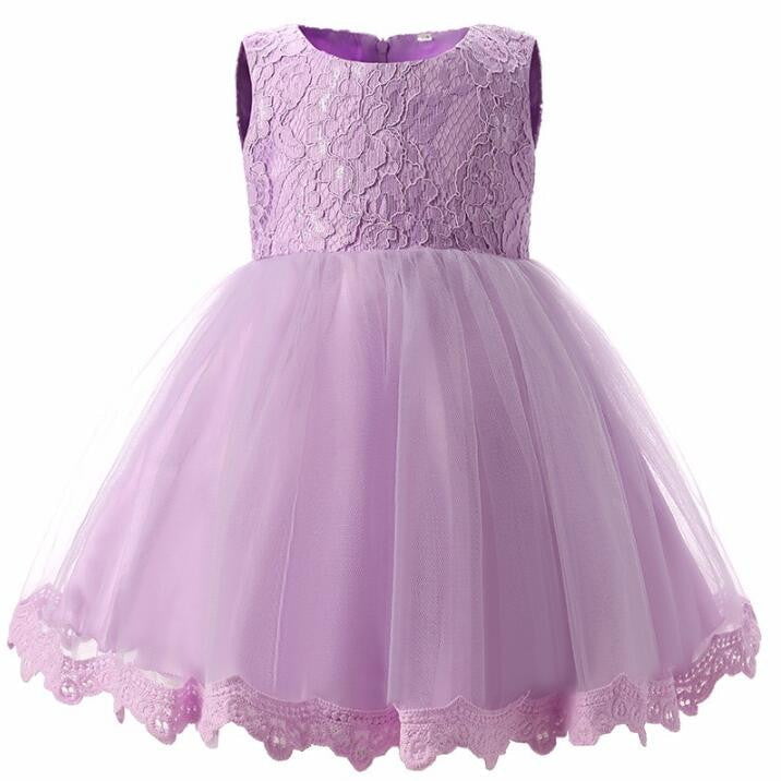 Lace baby princess dresses - Purple-Fabulous Bargains Galore