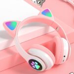 Light up cat ear headphones wireless (12)