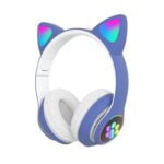 Light up cat ear headphones wireless-blue