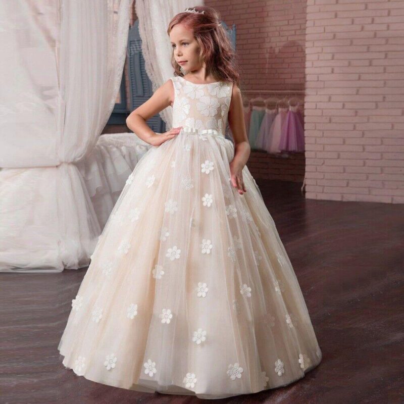 Little girl ball gowns-champagne (6)
