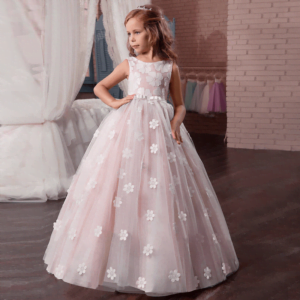 Little girl ball gowns-pink