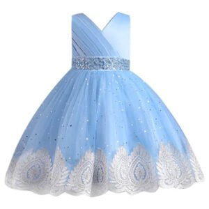 Little girl birthday outfits-blue (1)