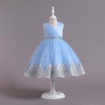 Little girl birthday outfits-blue (2)