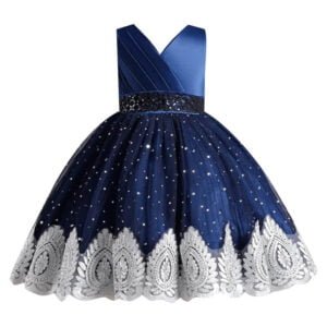 Little girl birthday outfits-blue (2)