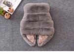 Little girl fur vest jacket-grey (3)