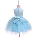 Little girl lace dress-blue (3)