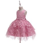 Little girl lace dress-dusty-pink (2)