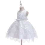 Little girl lace dress -white (2)