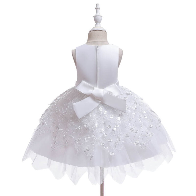 Little girl lace dress -white (3)
