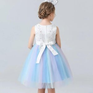 Little girl party dress-blue (1)