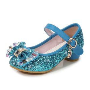 Little girl princess shoes-blue