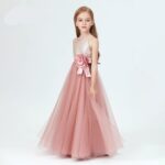 Little girl sequin junior bridesmaid dress-dusty-pink (1)