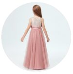 Little girl sequin junior bridesmaid dress-dusty-pink (2)
