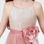 Little girl sequin junior bridesmaid dress-dusty-pink (4)