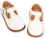 Little girl t bar shoes-white (3)