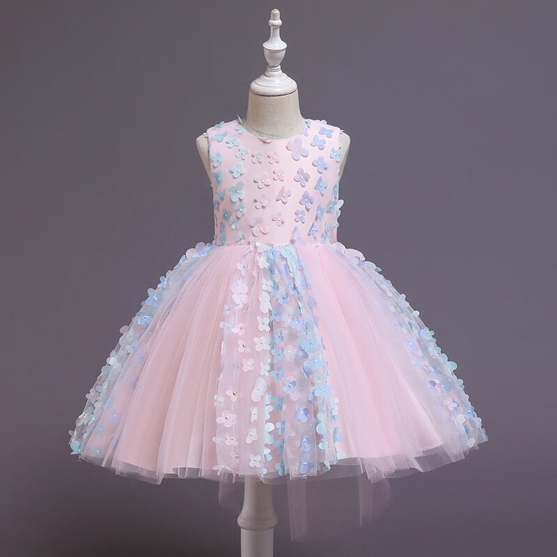 Little girl tulle party dress -pink