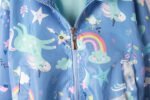 Little girl unicorn jacket - light-Blue1