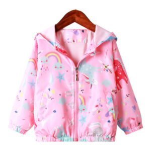 Unicorn summer jacket for little girls - Pink