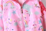 Little girl unicorn jacket - pink1