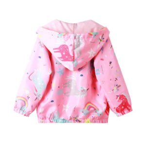 Little girl unicorn jacket - pink2