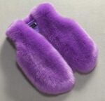 Girls faux fur vest - Purple
