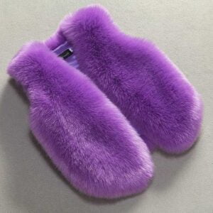 Girls faux fur vest - Purple