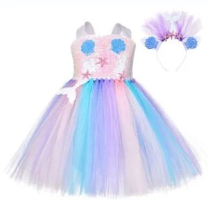 Mermaid birthday party dress - Pink