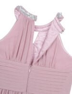 Long chiffon flower girl dresses -pink (1)
