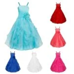 Long organza junior bridesmaid dress (2)