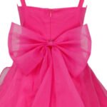 Long organza junior bridesmaid dress-pink (2)