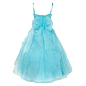 Long organza junior bridesmaid dress-sky-blue (3)