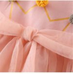 Long sleeve baby girl party dress - Pink 2 (1)