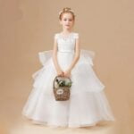 Long white flower girl dress (1)