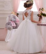 Flower girl lace and tulle dress - Ivory-Fabulous Bargains Galore
