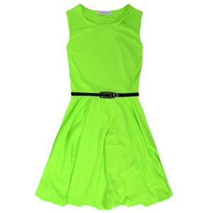 Neon dress for girls - neon-green