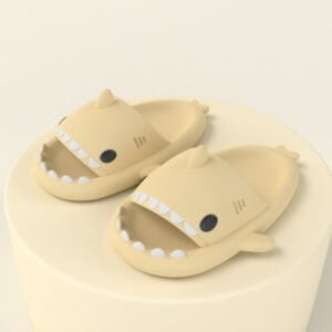 Non slip shark slippers for adults - Beige-Fabulous Bargains Galore