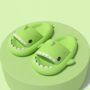 Non slip shark slippers for adults - Neon Green-Fabulous Bargains Galore