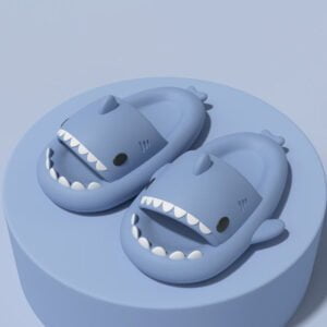 Non slip shark slippers for adults - Blue-Fabulous Bargains Galore